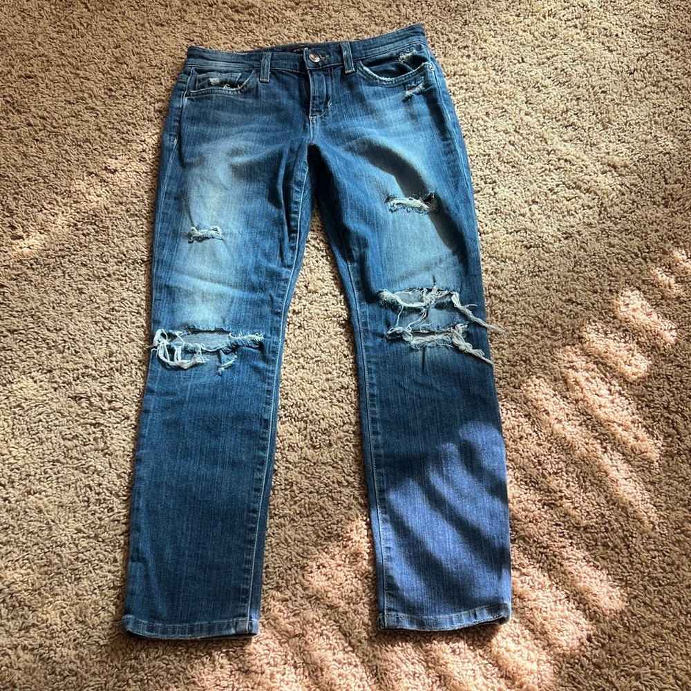 Joe's Jeans Blue Distressed Boyfriend Jeans
